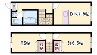 インタービレッジもとやしき【104号室】の間取り