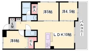 プレステージ姫路Ⅴ【10階】の間取り