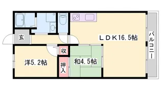 ハッピーコートさんわ【2階】の間取り