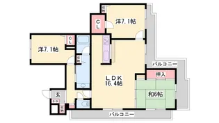 ダイアパレス東加古川【5階】の間取り