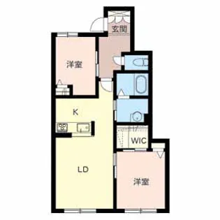 グランドゥール英賀保【B102号室】の間取り