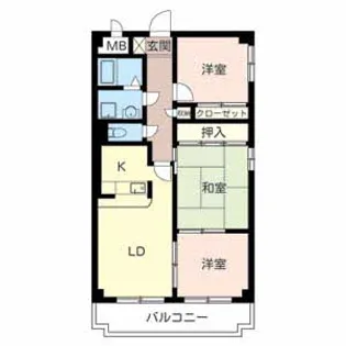 セントラヴィーヌ山手【0306号室】の間取り