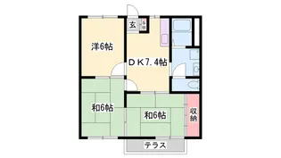 ニューシティK&M【1階】の間取り