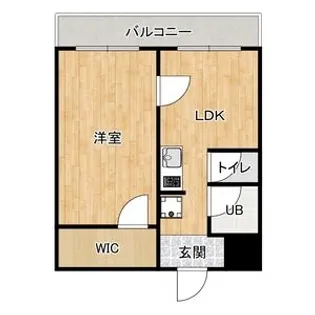 グランヴュー砥堀【408号室】の間取り