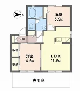 ディアス東南【1階】の間取り