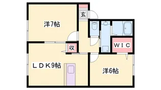 グランドソレーユ【C203号室】の間取り