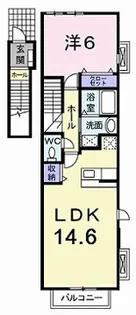 カーサ・デ・北在家【2階】の間取り