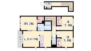 Gala Gardens【0201号室】の間取り