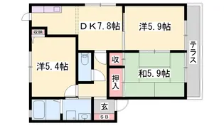 ディアスたかまち【2階】の間取り