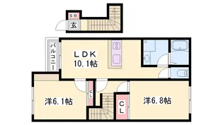 ベルメゾン【2階】の間取り