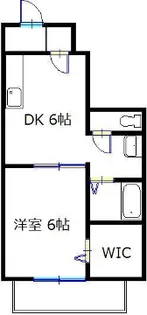 1DKの間取り画像