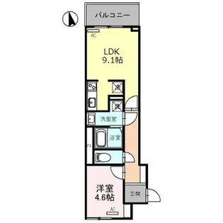 サンプット東仲ノ町【401号室】の間取り
