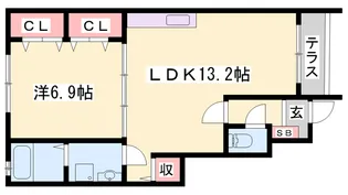 メゾンタカモト一番館【103号室】の間取り