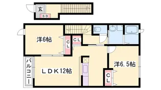 アメニティアミノウチA【2階】の間取り