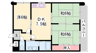 ロイヤルコーポ野田【401号室】の間取り