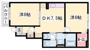 メゾン・ド・キャッスル赤穂【1階】の間取り