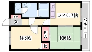 メゾン・DE・OK【306号室】の間取り
