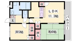 アムールエバーハイツ【2階】の間取り