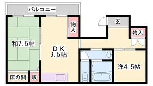 野里マンション【105号室】の間取り