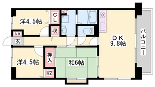 アルモニー東今宿【4階】の間取り