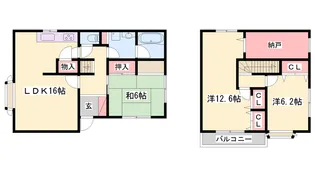 兵庫県姫路市田寺4【一戸建】の間取り