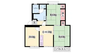 エクメーネ香呂C棟【201号室】の間取り
