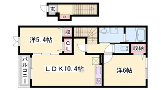 モス フロックス ノイ【2階】の間取り