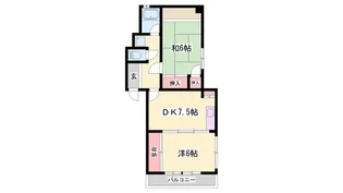 2LDKの間取り画像