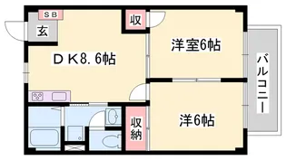 アネックス今在家【2階】の間取り