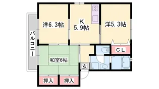 シャーメゾン寿 壱・弐番館【2102号室】の間取り