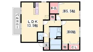 エスポアールメゾン B棟【1階】の間取り