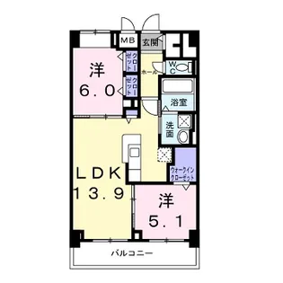 KUNIO【302号室】の間取り
