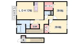 ガルウィング ヒルズ【203号室】の間取り