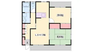 東塚ハイツ【202号室】の間取り