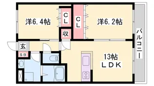 グランディール【2階】の間取り