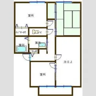 ボナール東川【2階】の間取り