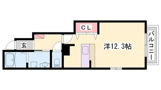 アウローラ玉手B【1階】の間取り