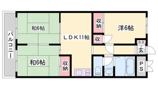 シティライフ東加古川【403号室】の間取り