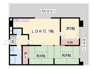 メゾンセルベイル【7階】の間取り