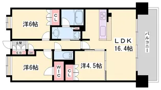 ワコーレ姫路呉服町【3階】の間取り