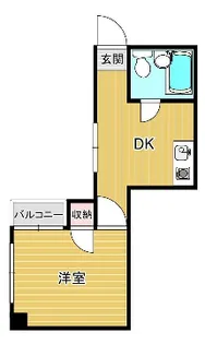 1DKの間取り画像