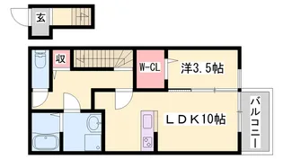 サンスーシ【202号室】の間取り