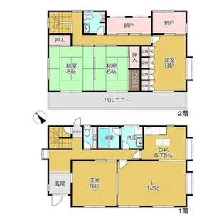 兵庫県加古川市平岡町新在家【一戸建】の間取り