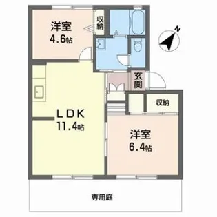 フレグランス城南【1階】の間取り
