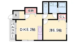 メゾンミルキーウェイⅡ【102号室】の間取り