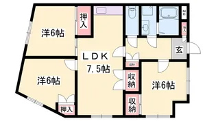 サングレース荒井【302号室】の間取り