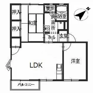 コートエスポワールB【0203号室】の間取り
