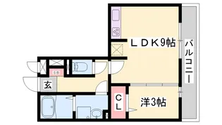 セジュール石町【201号室】の間取り