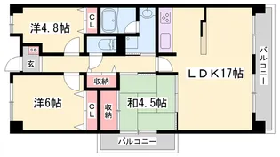 テルツォ南新在家【5階】の間取り