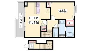 ドミールディオンⅡ【2階】の間取り